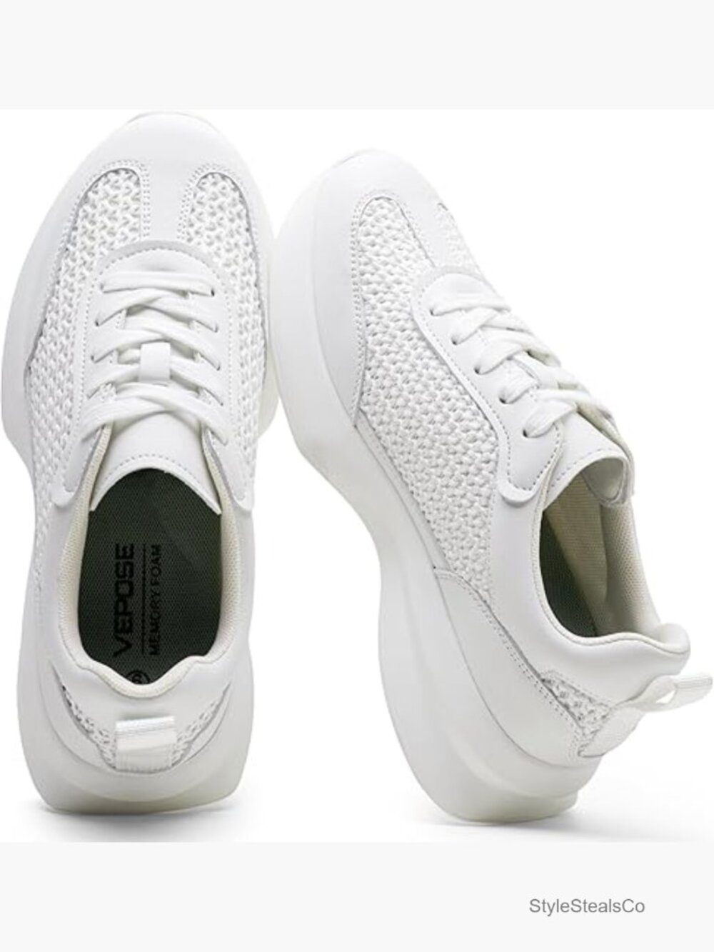 Platform Sneakers Memory Foam Non Slip Lightweight Casual Walking Shoes
